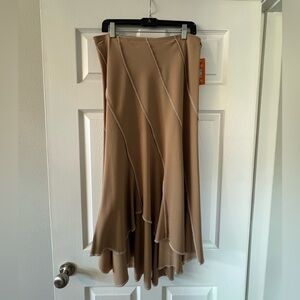 Vintage Tan Women's Western High Low Skirt Size L NWT